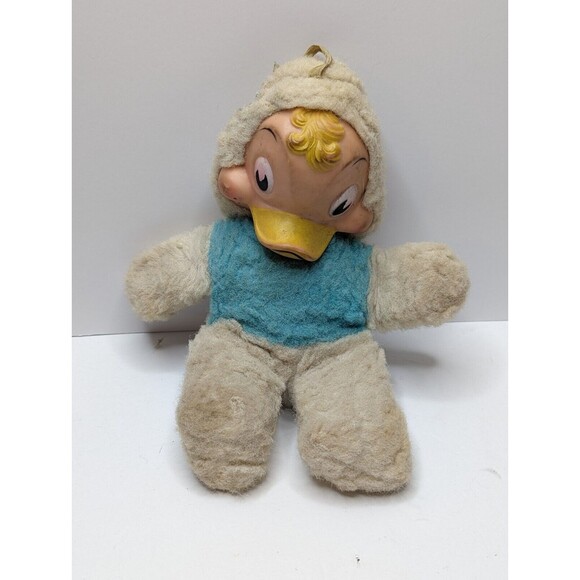 Rubber Face Plush DUCK USA Made Stuffed Animal Ruston My Toy Knickerbocker TLC - Picture 1 of 14